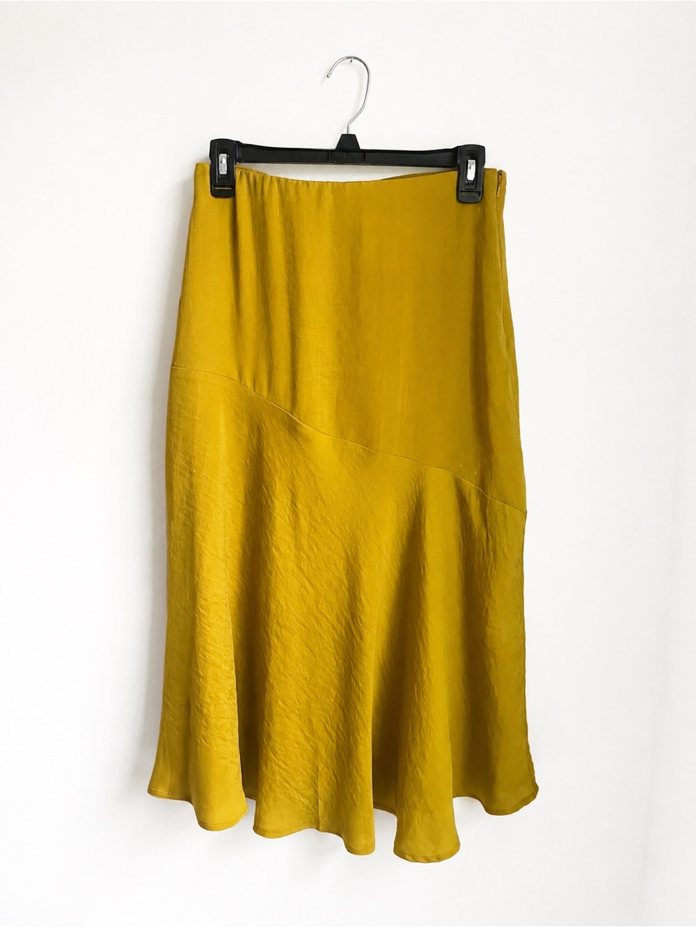 American Eagle Outfitters Mustard Yellow Midi Bias Skirt